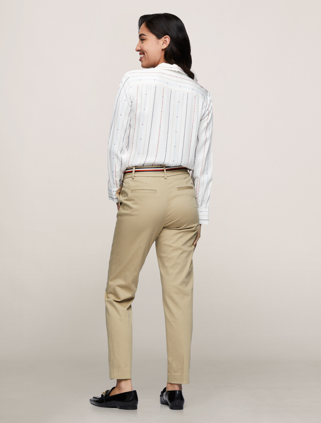 London Slim Ankle Pants, Beige, hi-res