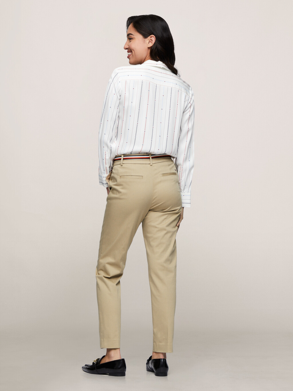 London Slim Ankle Pants, Beige, hi-res