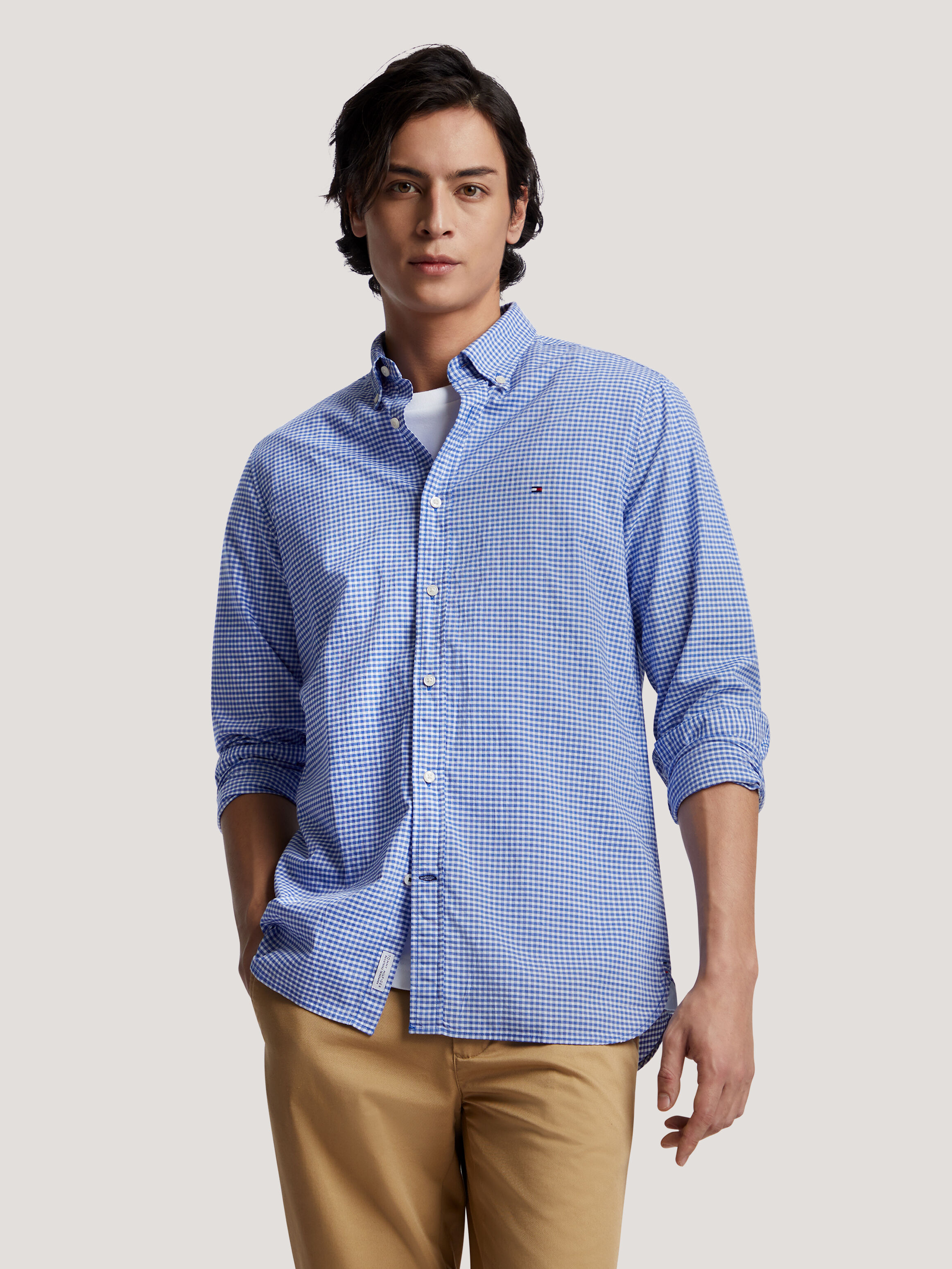 Tommy hilfiger core stretch 2024 slim fit oxford shirt