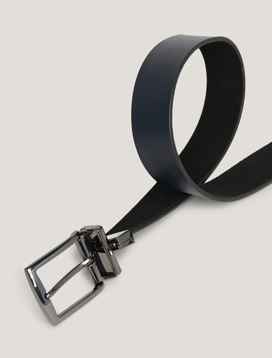 Denton Leather Reversible Belt, Black / Space Blue Denton Leather Reversible Belt