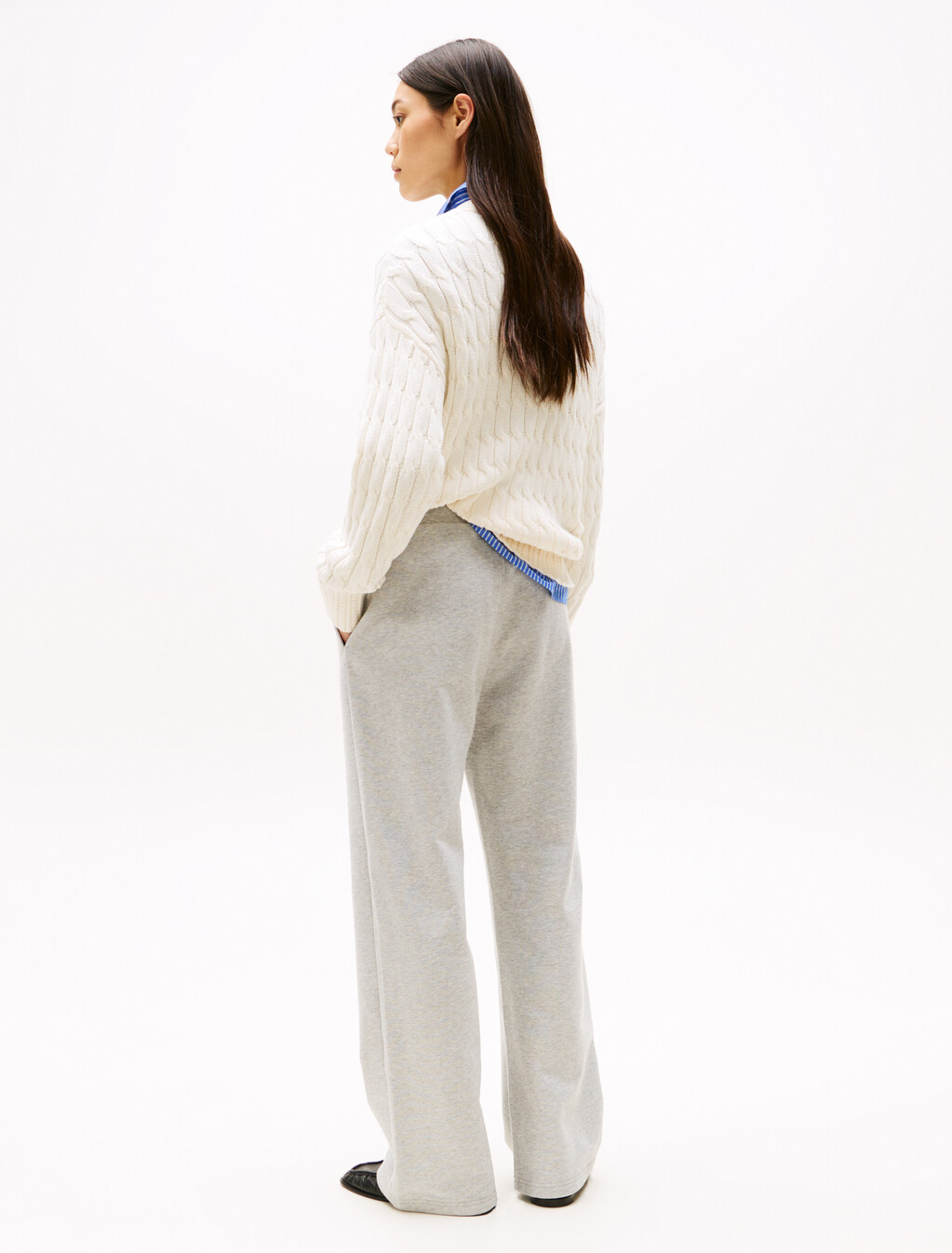Hilfiger Flag Straight Leg Joggers, Light Grey Htr, hi-res
