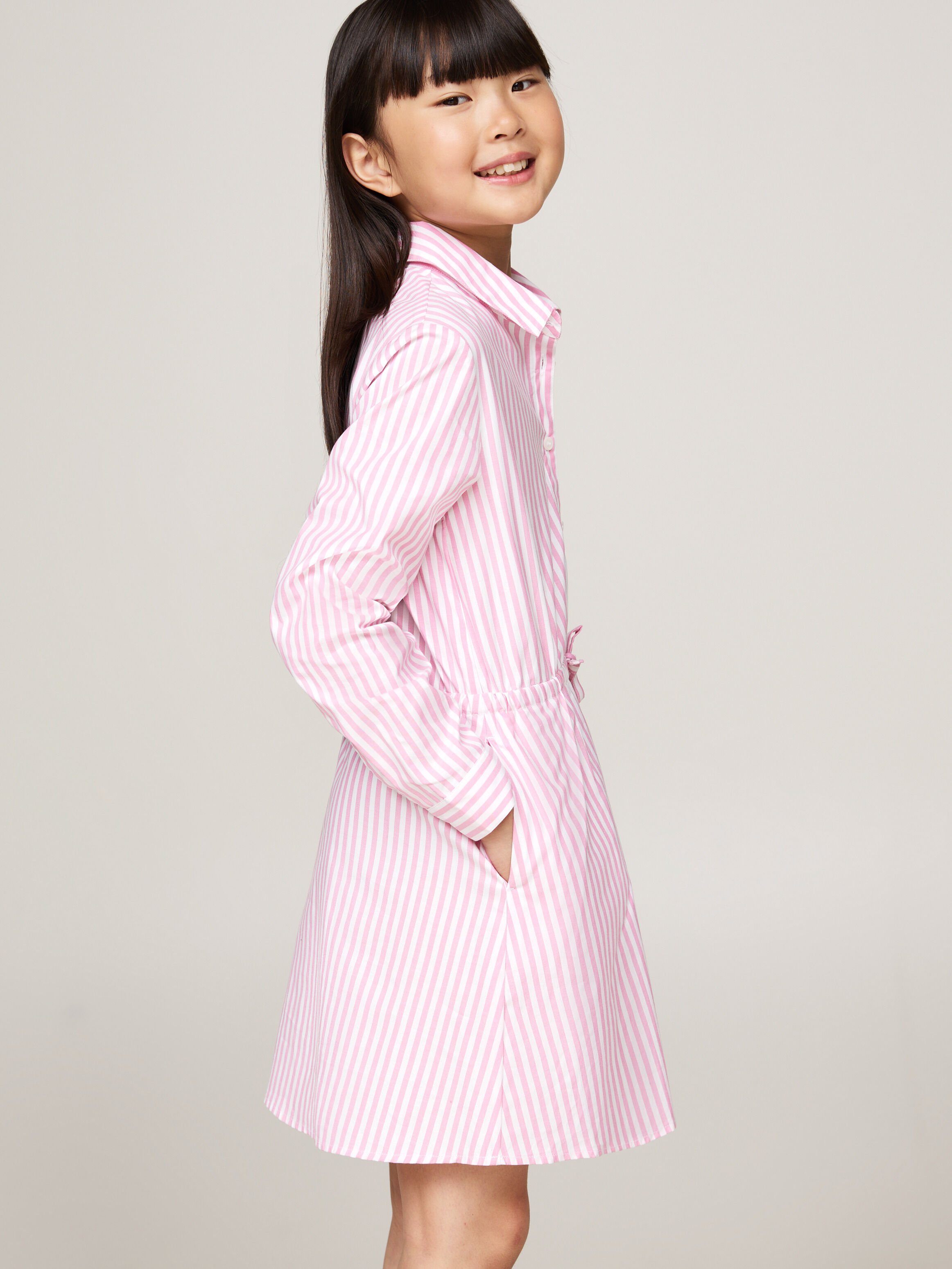 Tommy hilfiger pink striped dress sales