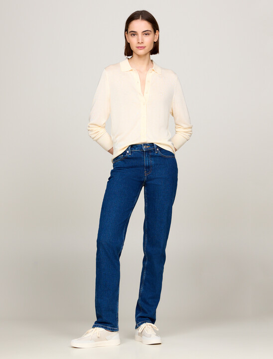 Fine Knit Collared Cardigan