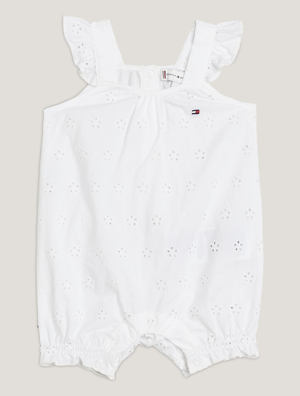 Broderie Anglaise TH Monogram Shortall Gift Bag, White, hi-res
