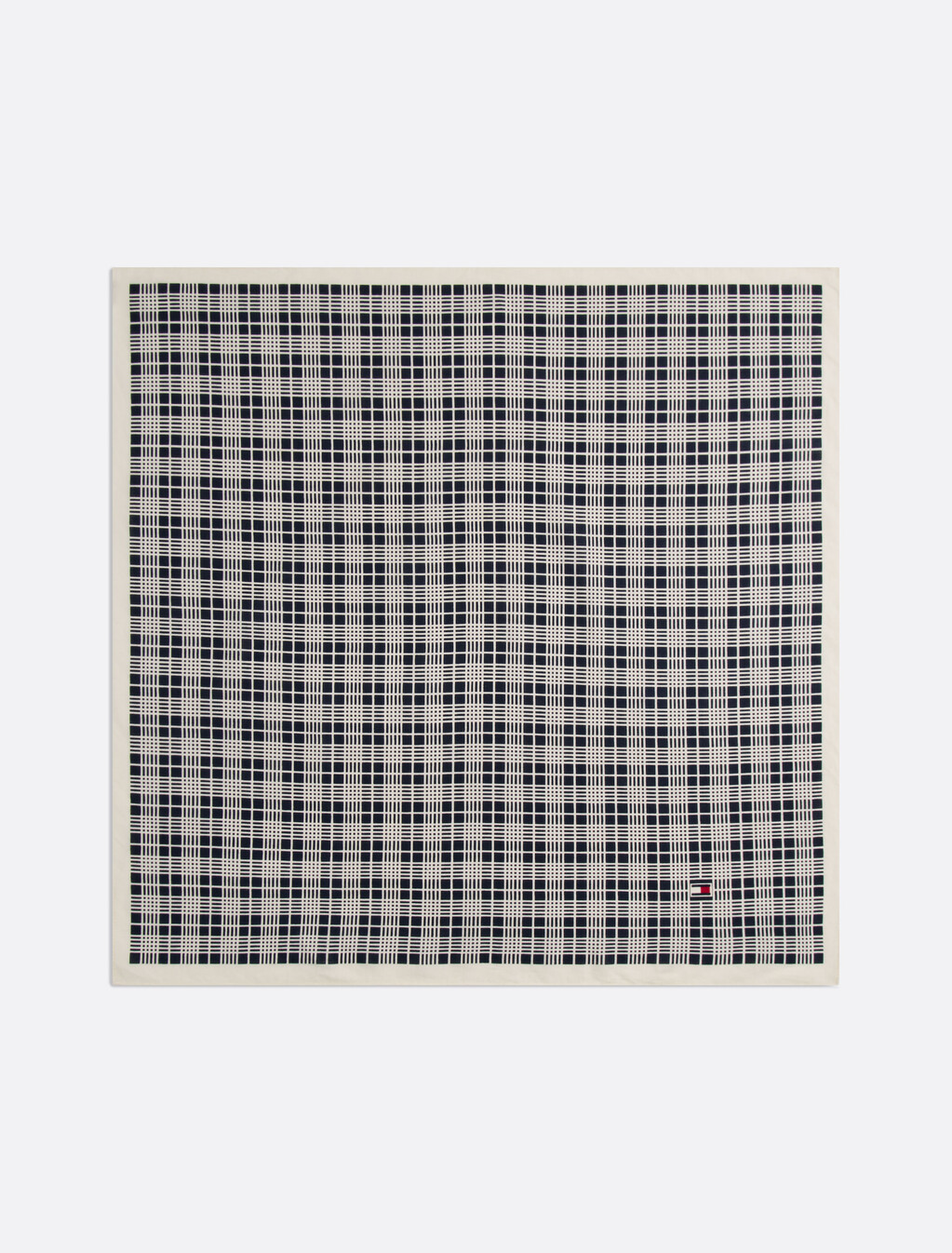 The Runway Collection Grid Check Bandana, Dark Night Navy, hi-res