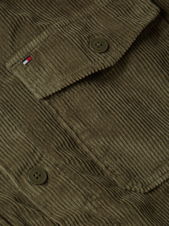 Embroidery Relaxed Corduroy Overshirt