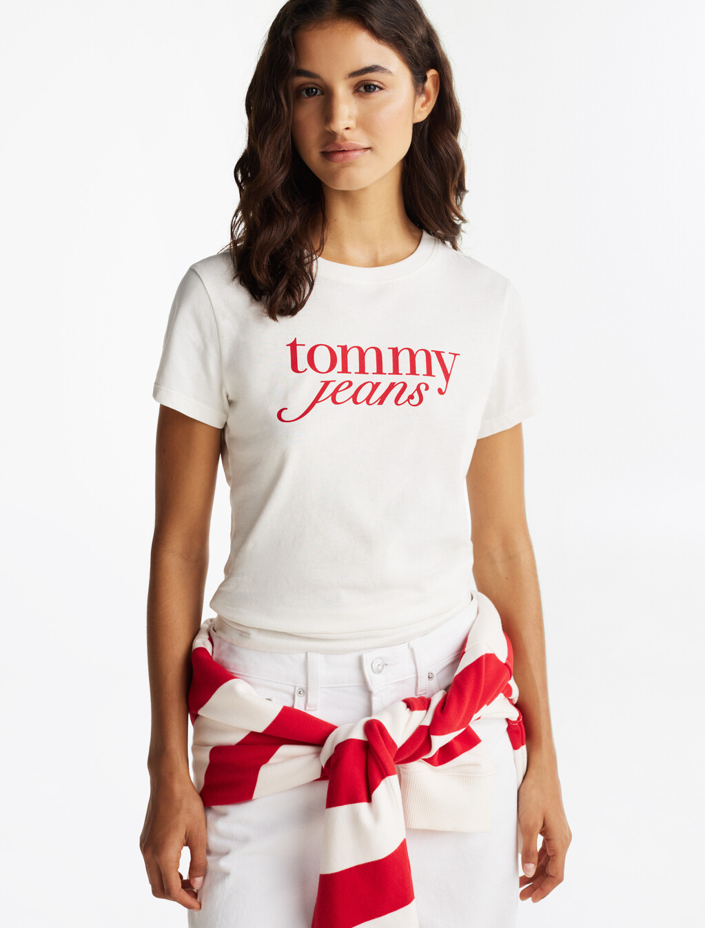 Logo Slim T-Shirt, Ecru, hi-res