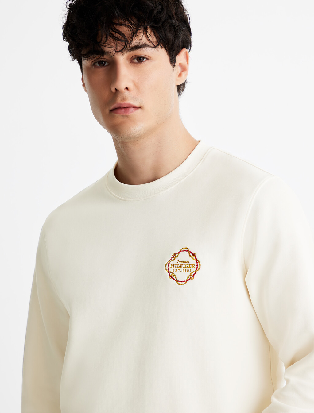 Rope Logo Interlock Sweatshirt, Ivory Petal, hi-res