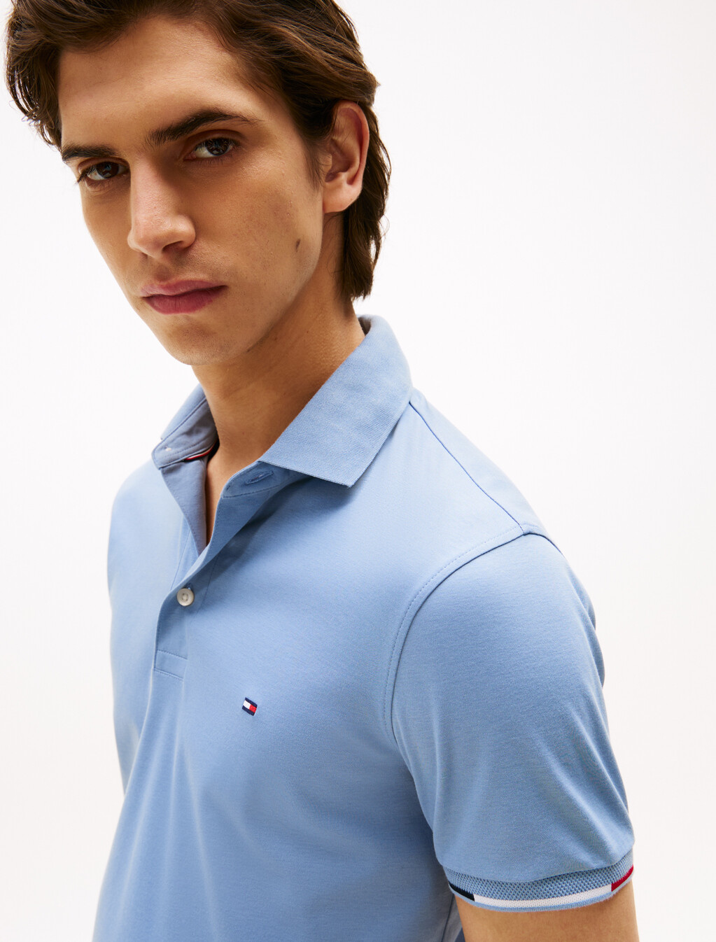 修身版型標誌 Polo 衫, Brisk Blue, hi-res