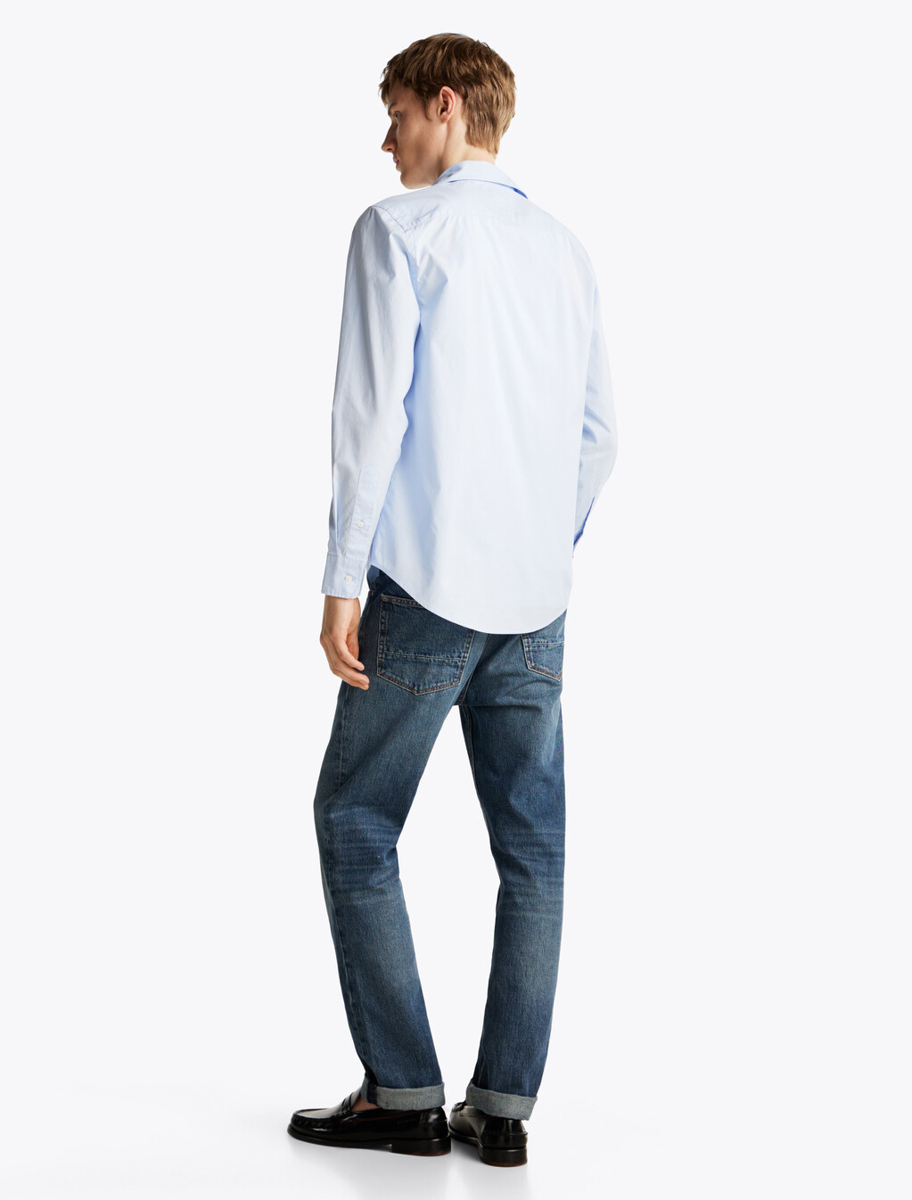 TH Flex Slim Fit Poplin Shirt, Sweet Blue, hi-res