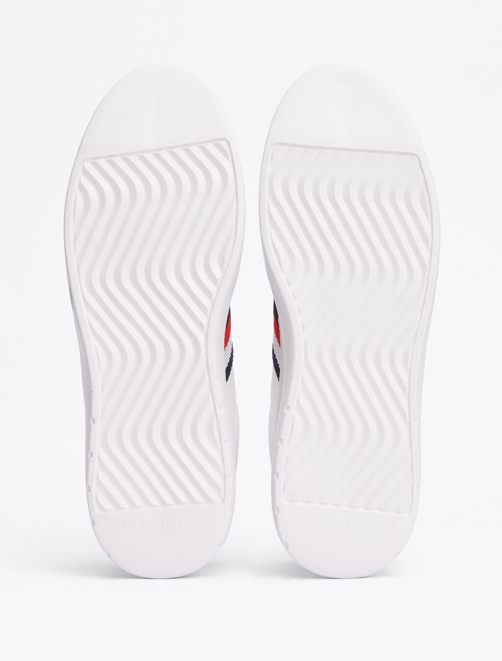 Signature Tape Cupsole Trainers, White/Desert Sky, hi-res