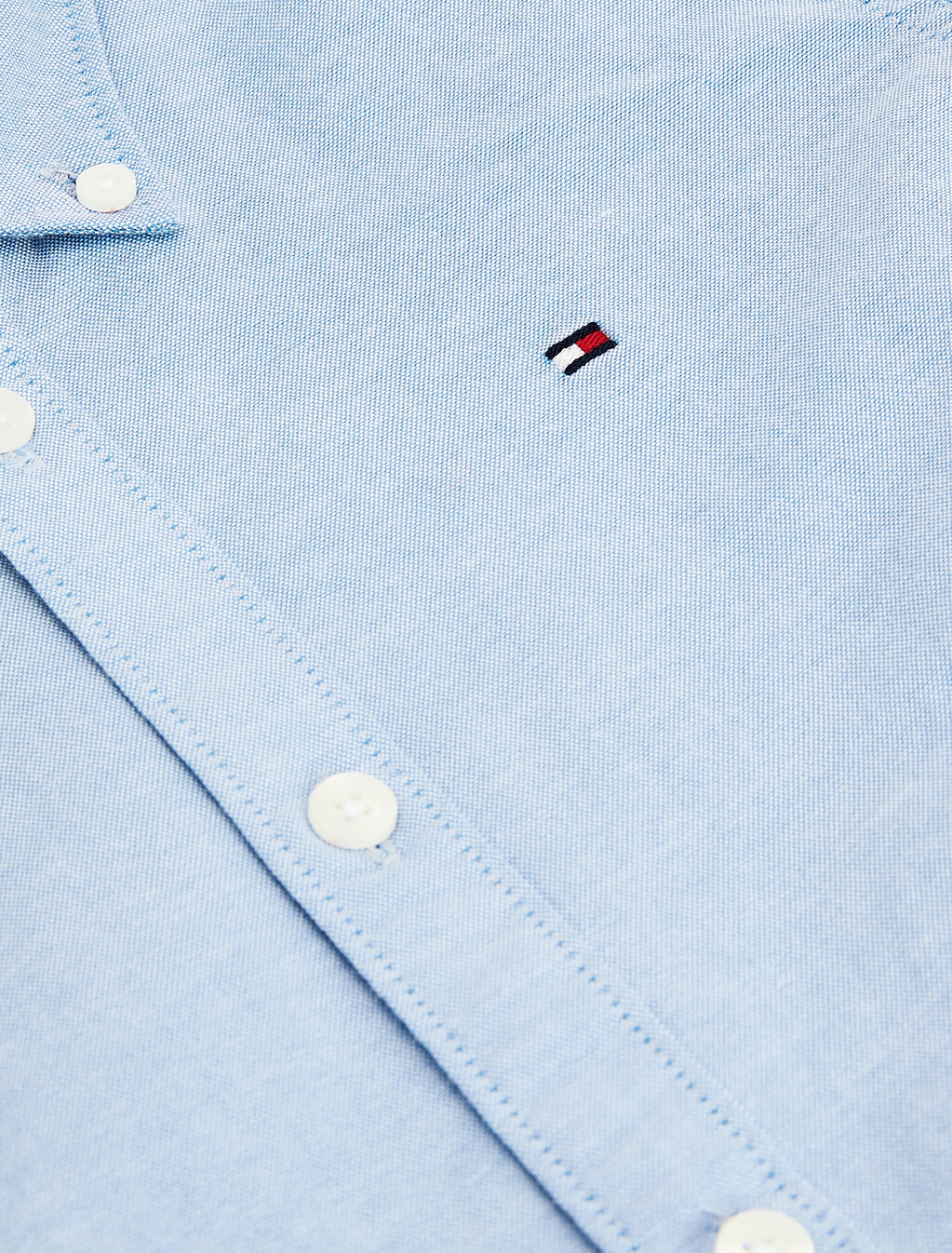 Boys Stretch Oxford Shirt, Calm Blue, hi-res