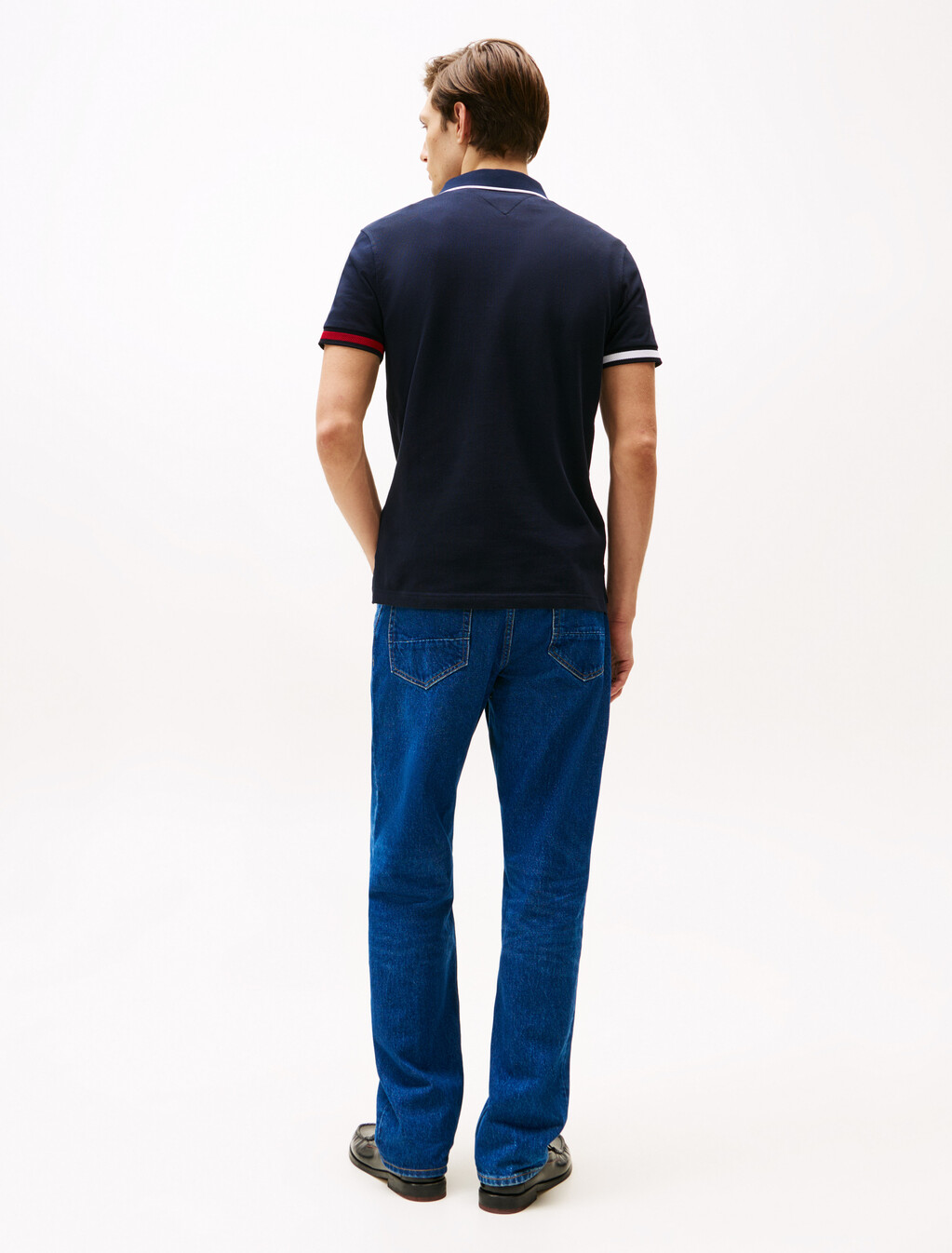 Slim Fit Signature Cuff Polo Shirt, Desert Sky, hi-res