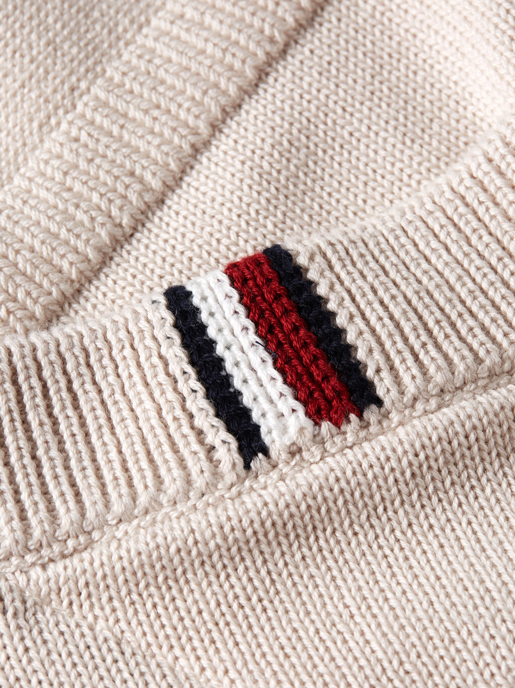 Stripe Crew Neck Relaxed Fit Jumper, Feather White, hi-res