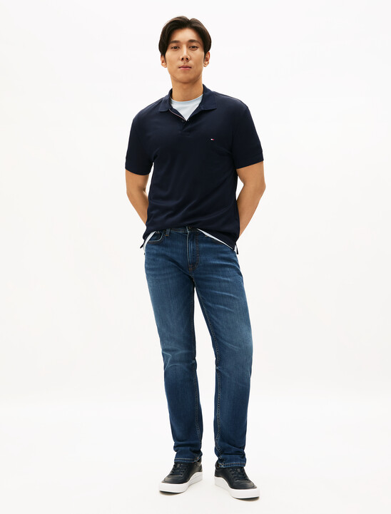 Texture Placket Polo Shirt