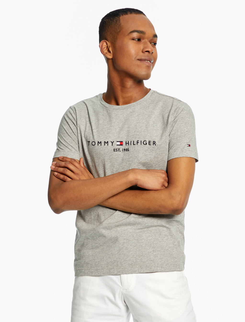 Organic Cotton Logo Tee, Cloud Htr, hi-res