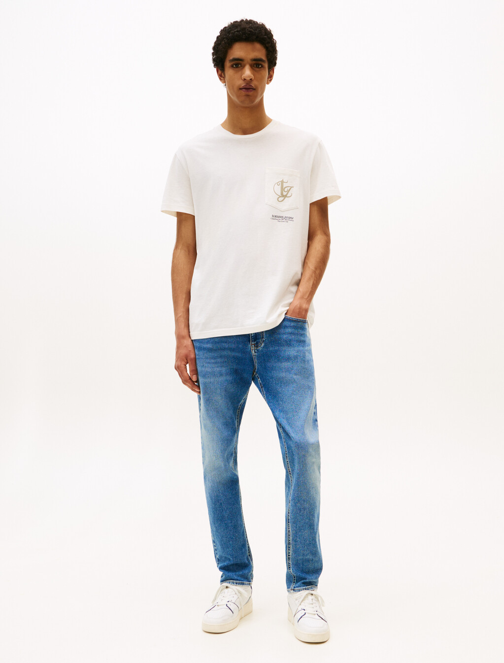 Austin 修身窄口牛仔褲, Denim Medium, hi-res