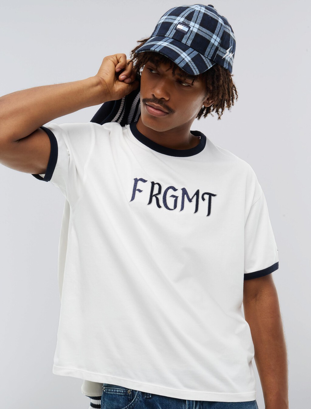 Relaxed Jersey Ringer T-Shirt, Ecru, hi-res