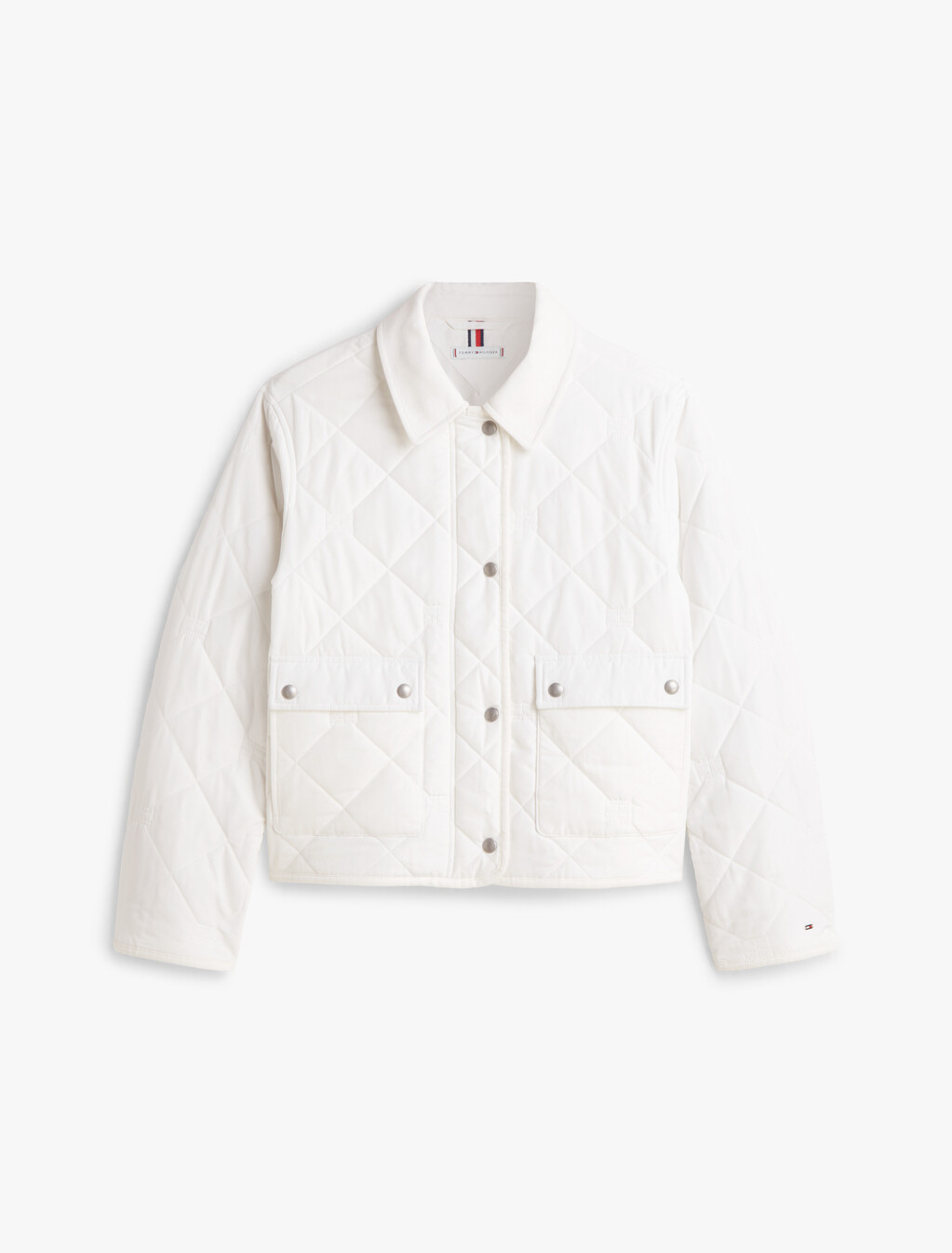Padded Flag Quilted Water Repellent Jacket, Ivory Silk, hi-res