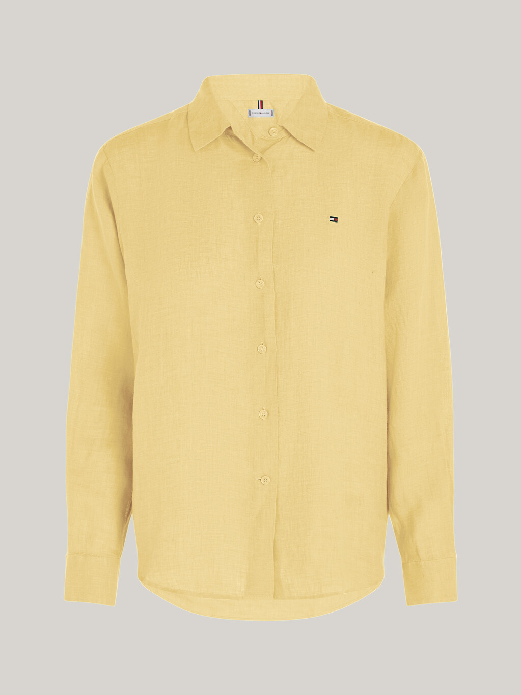 亞麻寬鬆襯衫, Dawn Yellow, hi-res