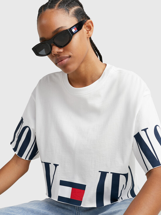 LOGO OVERSIZED FIT CROPPED T-SHIRT