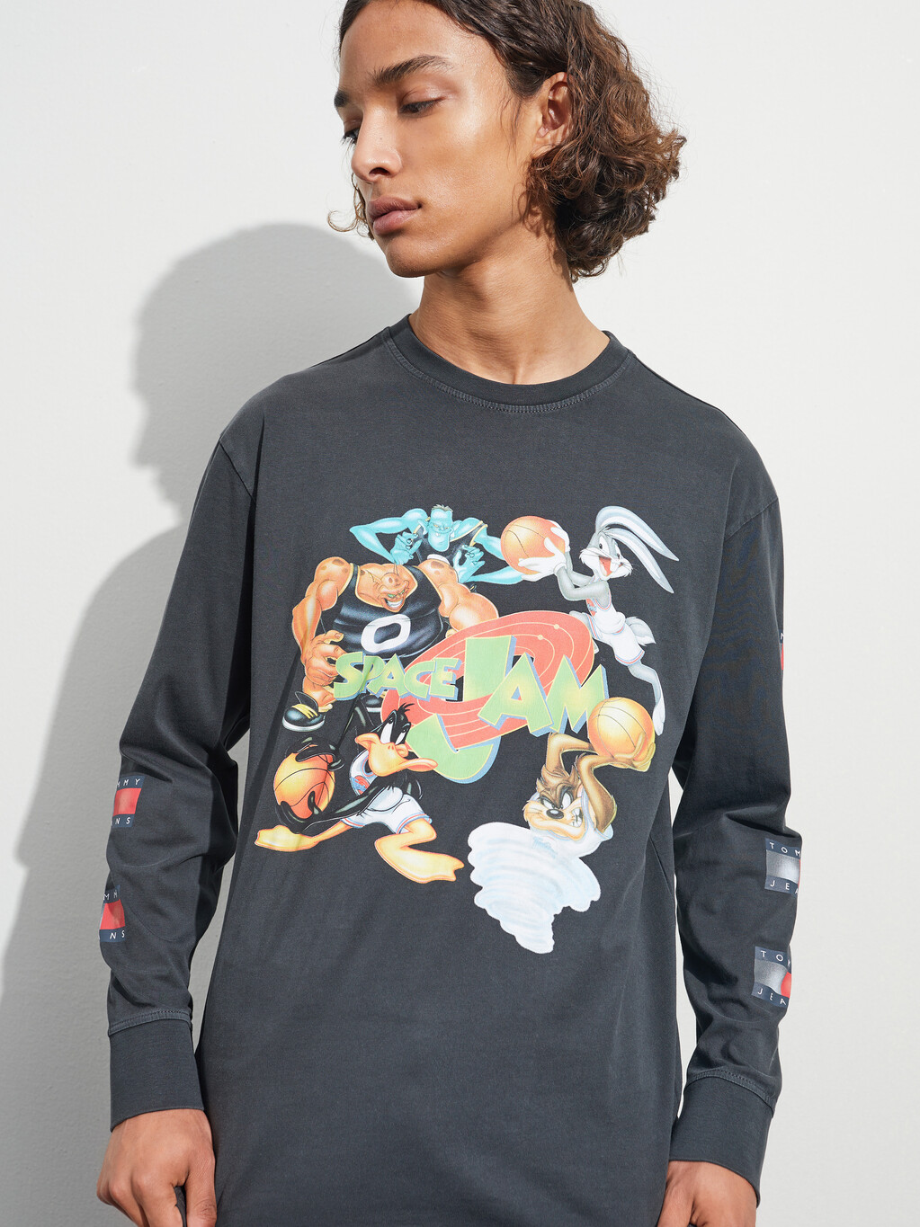 Tommy Jeans X Space Jam Long Sleeve Unisex T Shirt Black Tommy Hilfiger Hong Kong