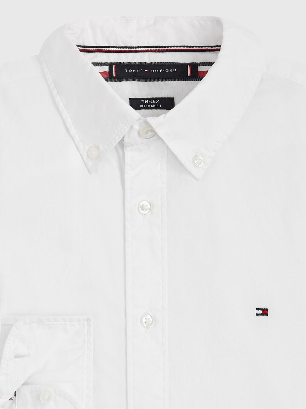 Core Flex 彈性府綢恤衫, White, hi-res