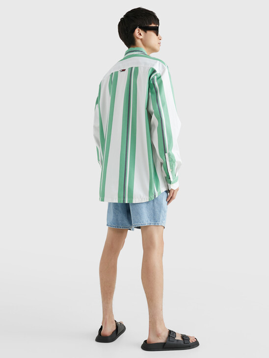MIXED STRIPE OVERSIZED FIT SHIRT