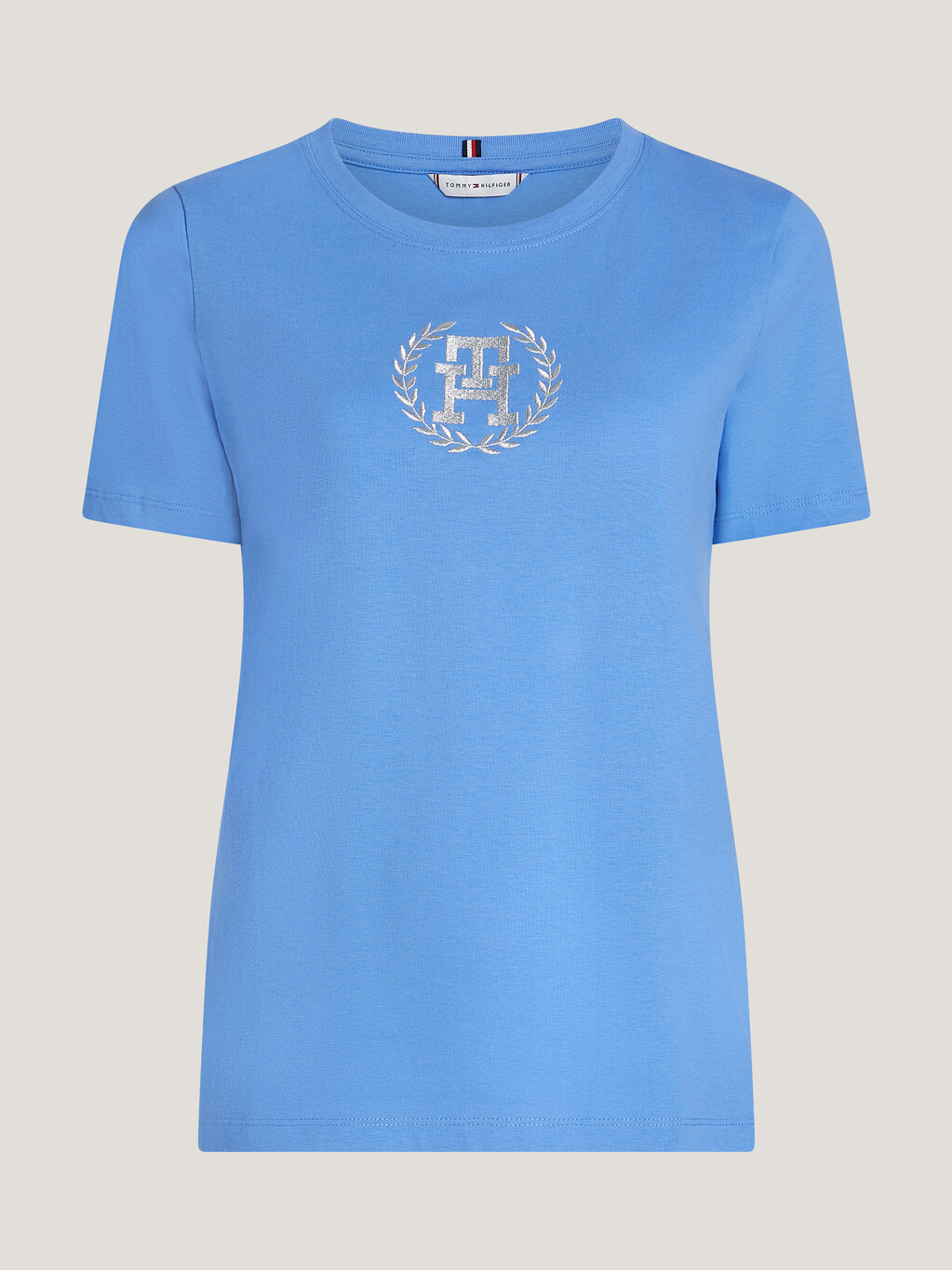 TH Monogram Crew Neck T-Shirt, Blue Spell, hi-res