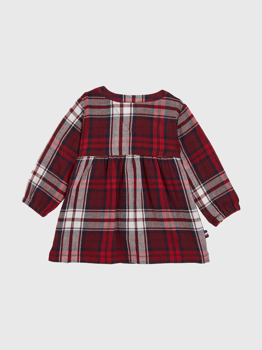 Baby Tommy Tartan Check Long Sleeve Dress, Multi Check, hi-res