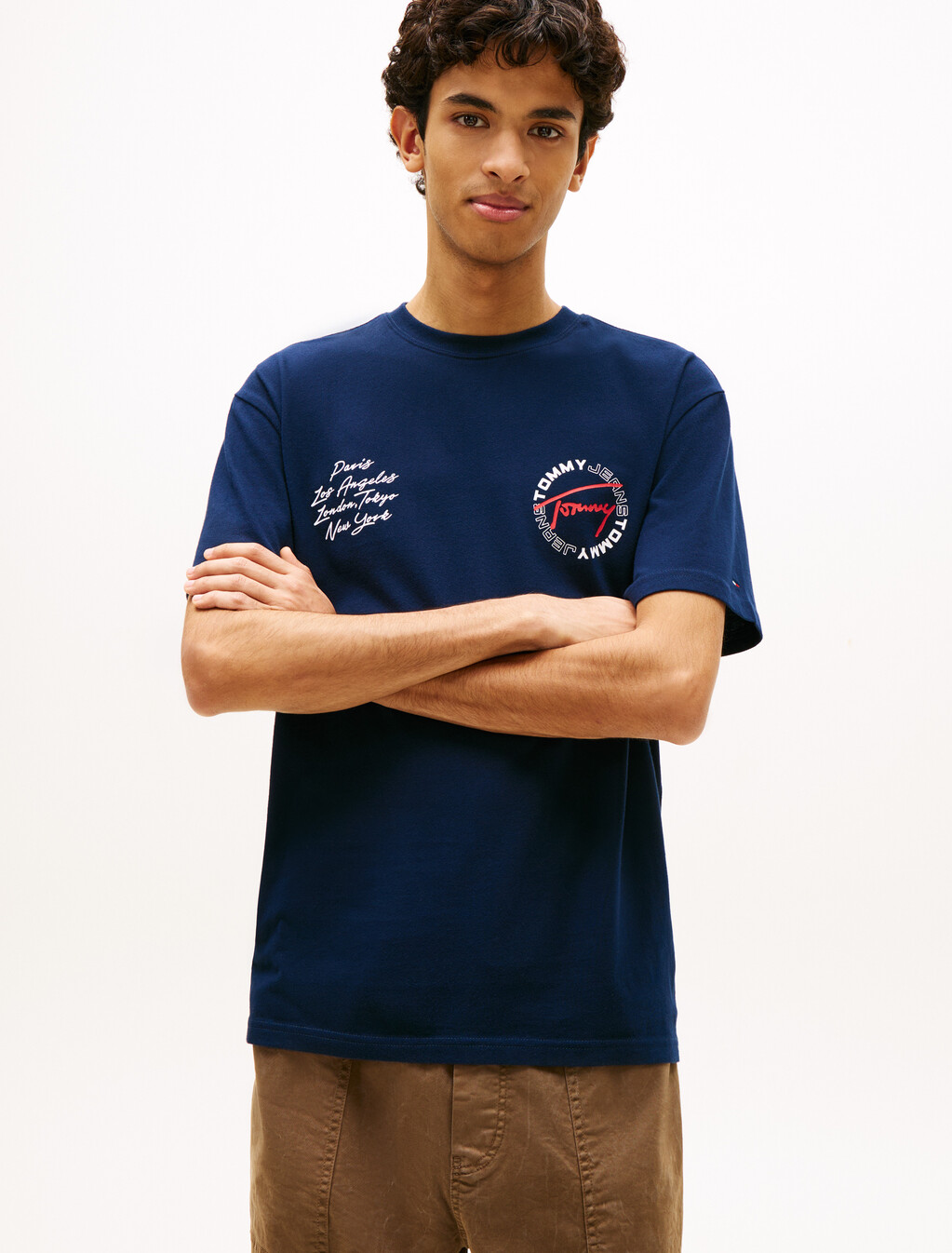 Circular Back Logo Relaxed T-Shirt, Dark Night Navy, hi-res