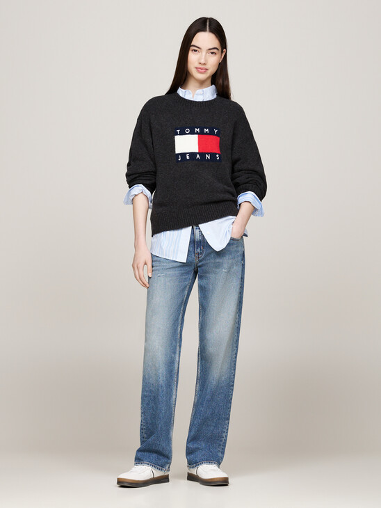 Mélange Relaxed Jumper with Wool