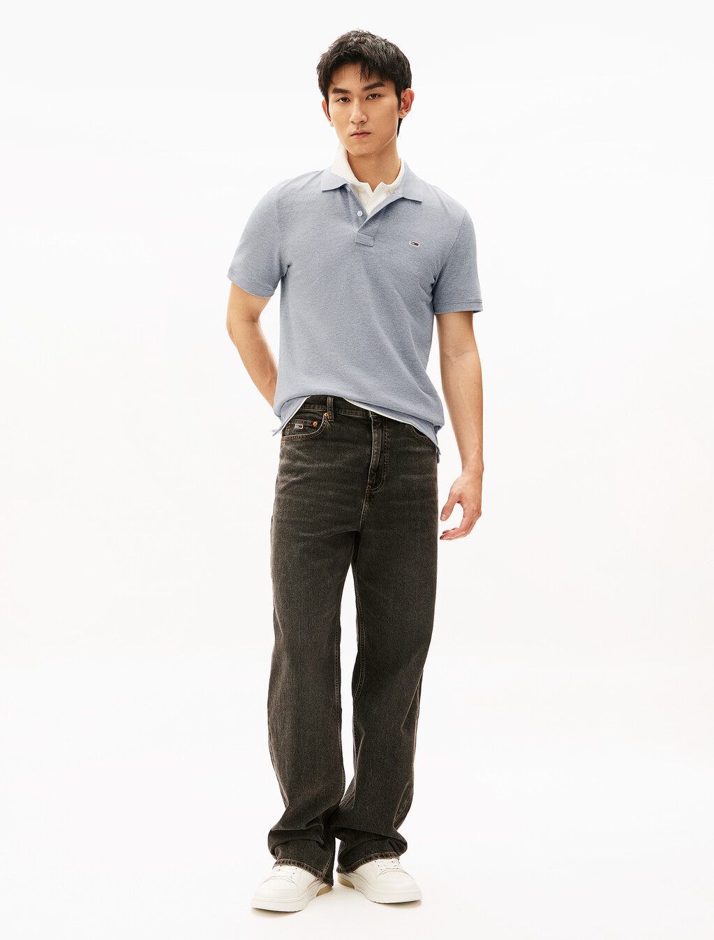 Casual Cool Essential Polo, Grey Htr, hi-res