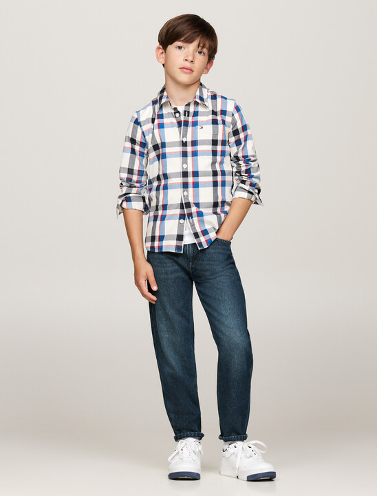 Boys Check Regular Shirt