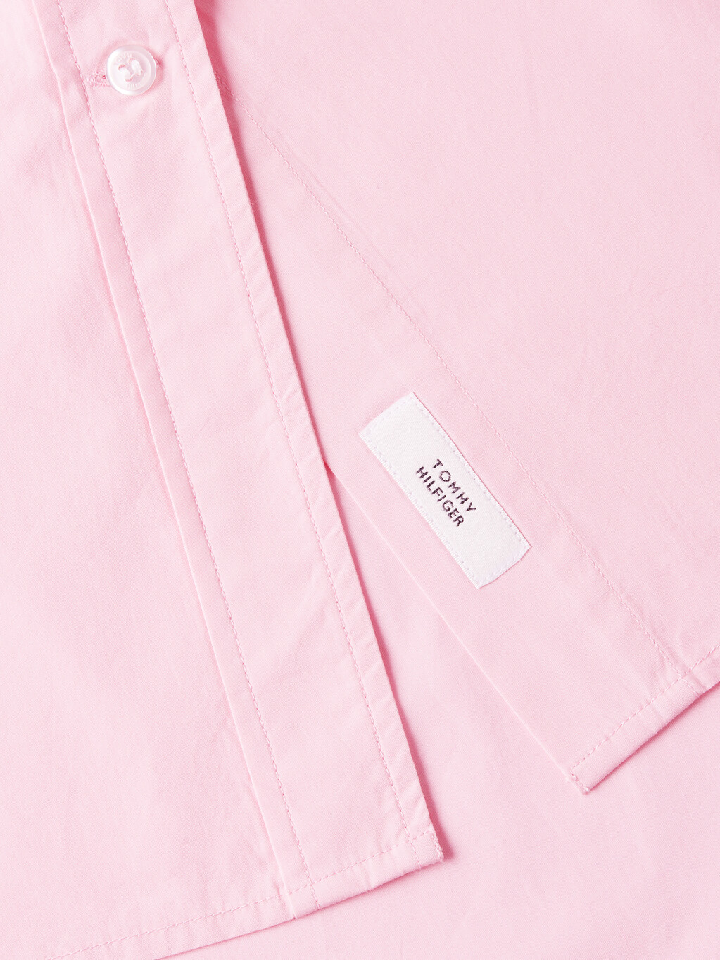 Oversized Knee Length Shirt Dress, Classic Pink, hi-res