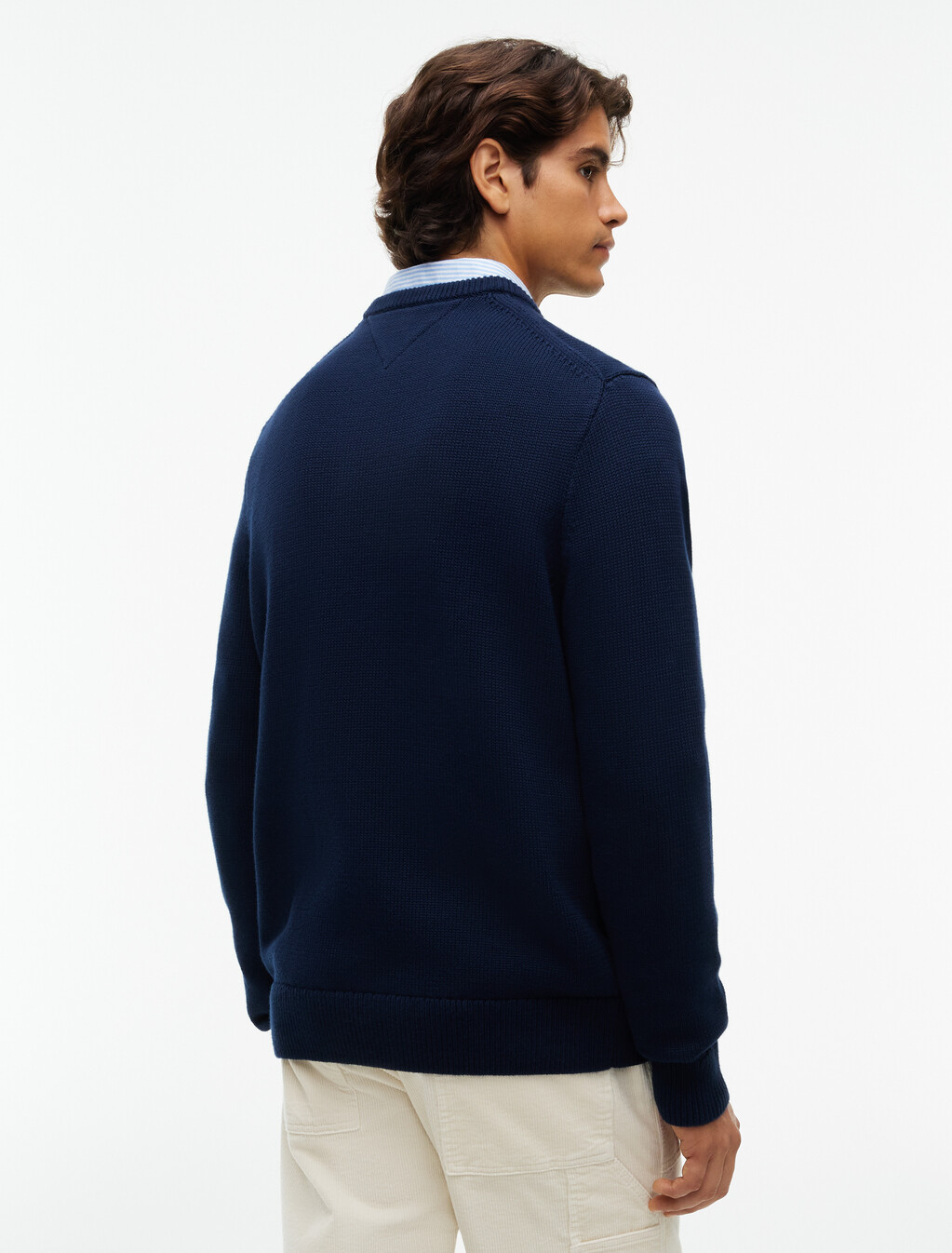Intarsia Flag Crew Neck Jumper, Carbon Navy, hi-res