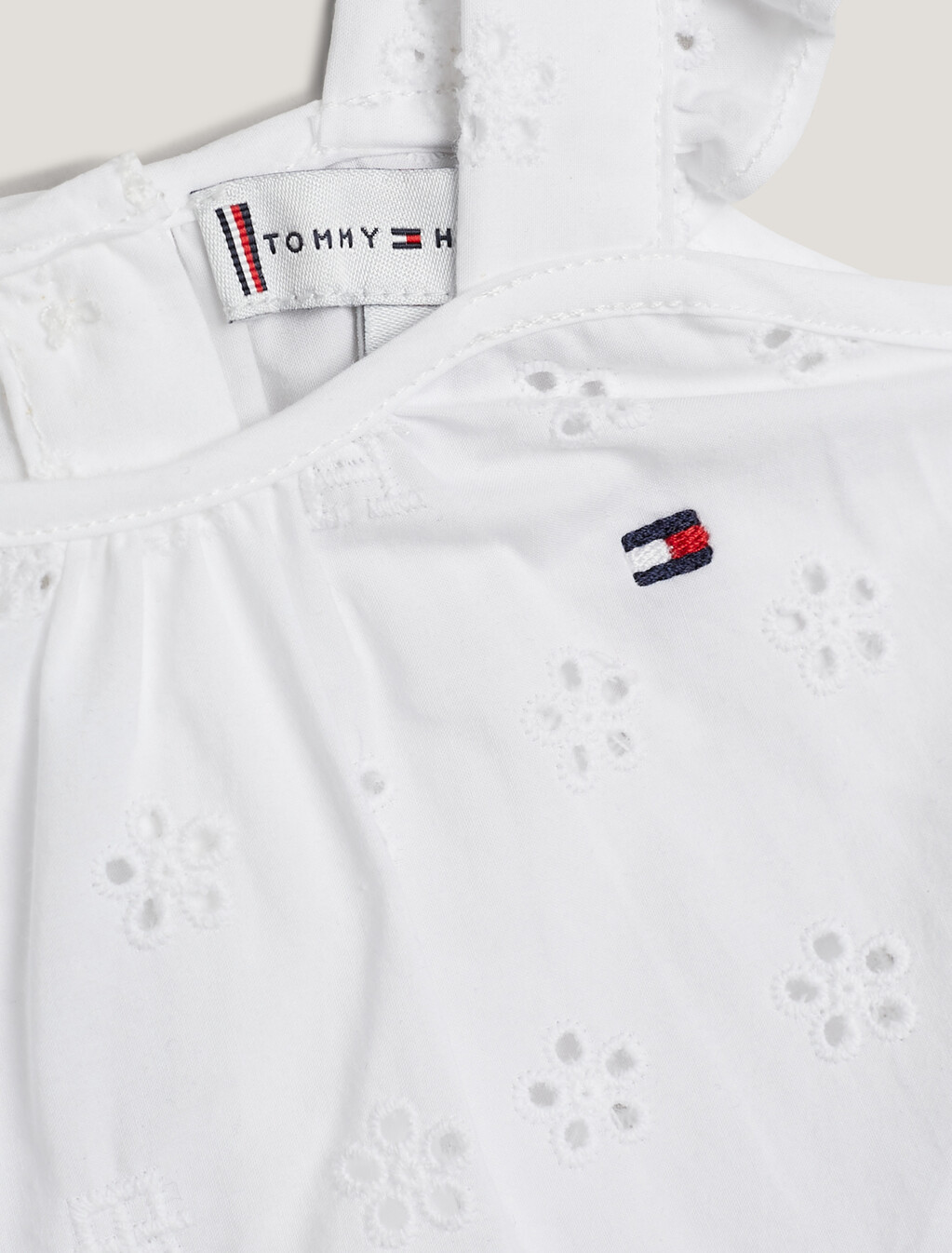 Broderie Anglaise TH Monogram Shortall Gift Bag, White, hi-res