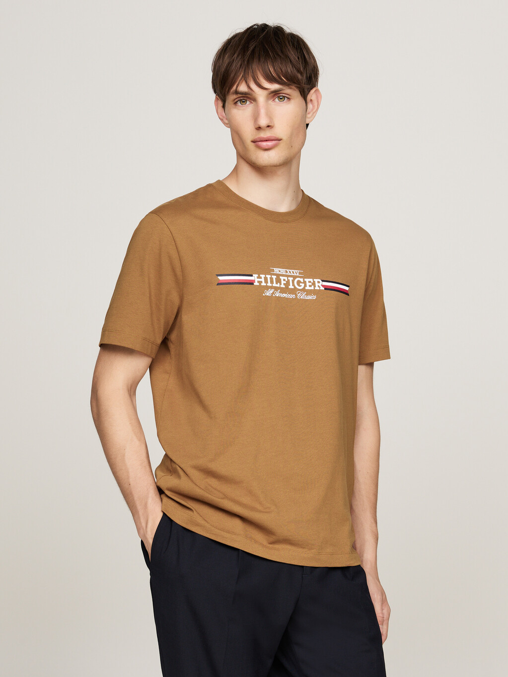 Chest Logo T-Shirt, Country Brown, hi-res