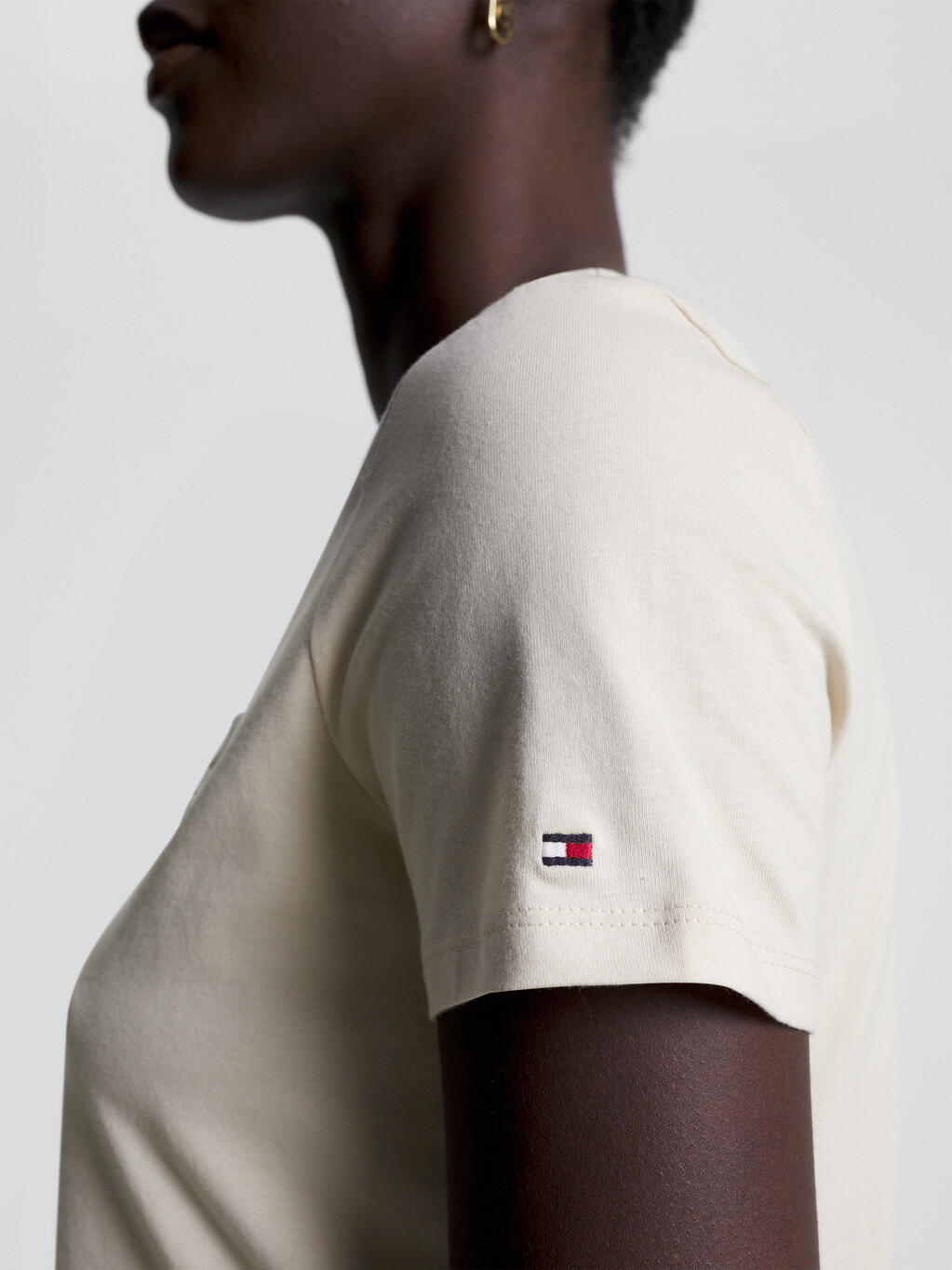 Logo Embroidery Jersey T-Shirt, Classic Beige, hi-res