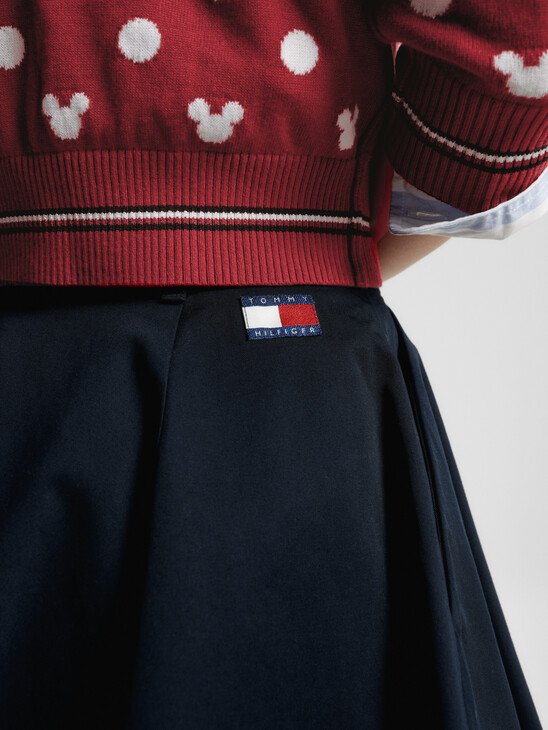 DISNEY X TOMMY PATCH FIT AND FLARE CHINO SKIRT