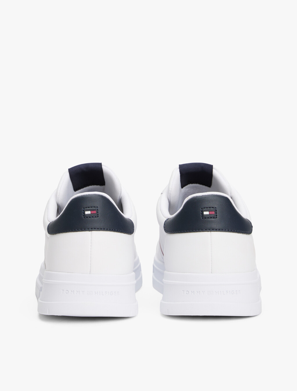 Leather Debossed Logo Trainers, White, hi-res