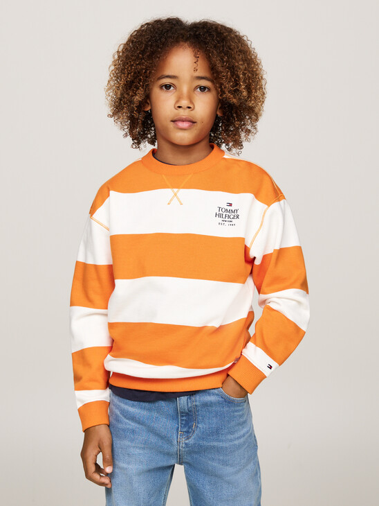 Stripe Crew Neck Sweatshirt