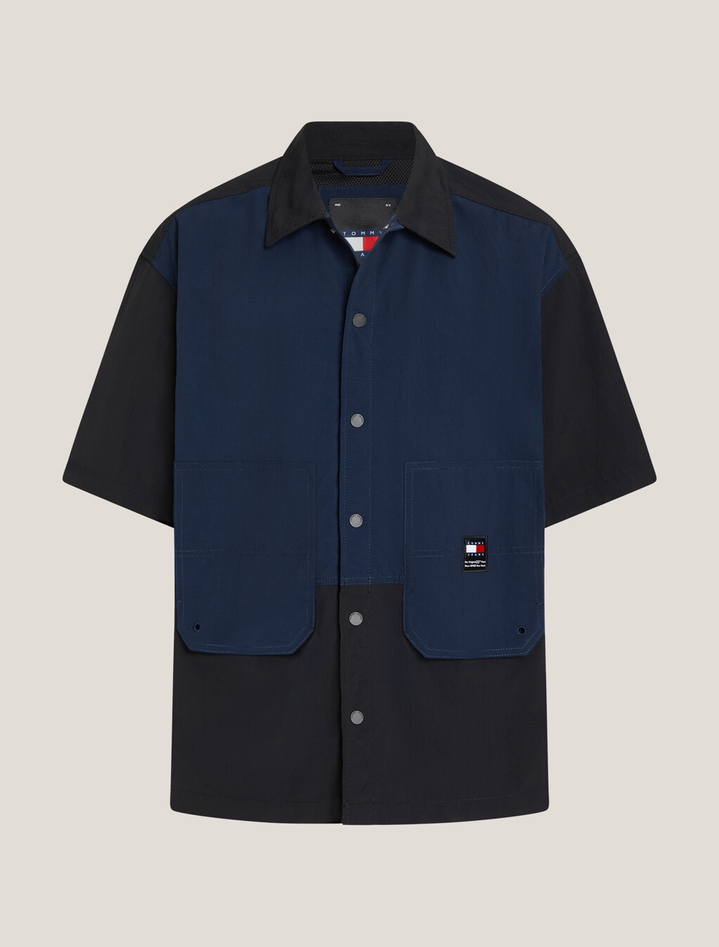 Skate Fit Color Block Shacket, Dark Night Navy, hi-res
