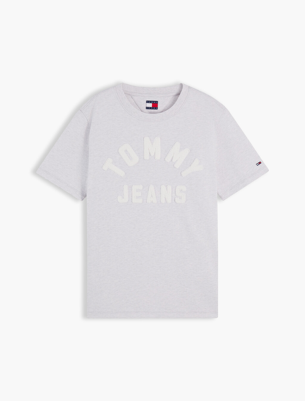 Textured Logo Relaxed Jersey T-Shirt, Ice Grey Heather, hi-res