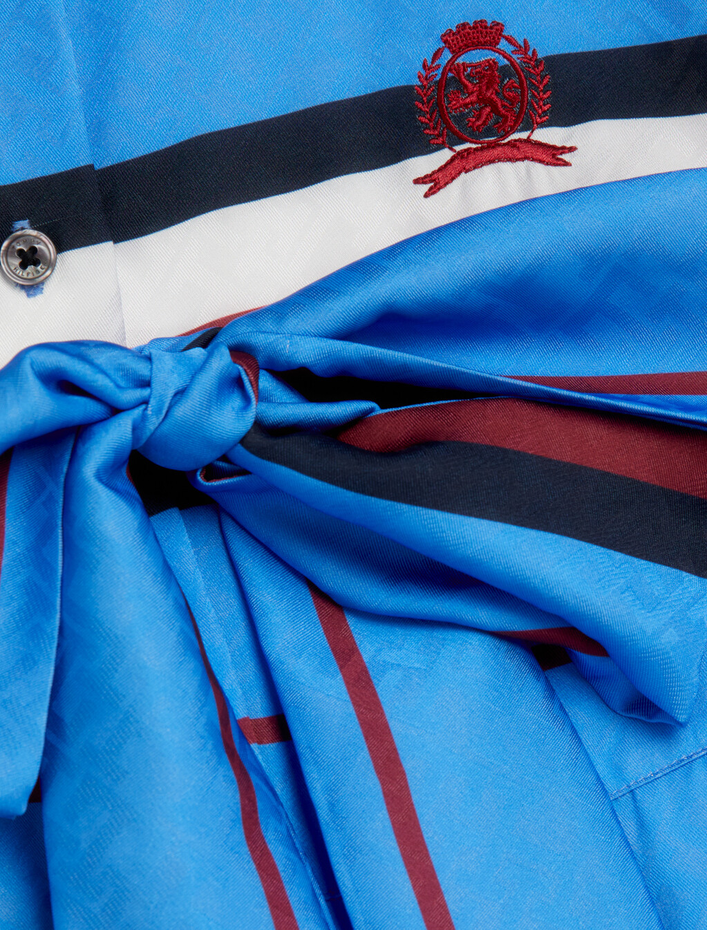 Crest Stripe Relaxed Fit Shirt Dress, Iconic Blue, hi-res