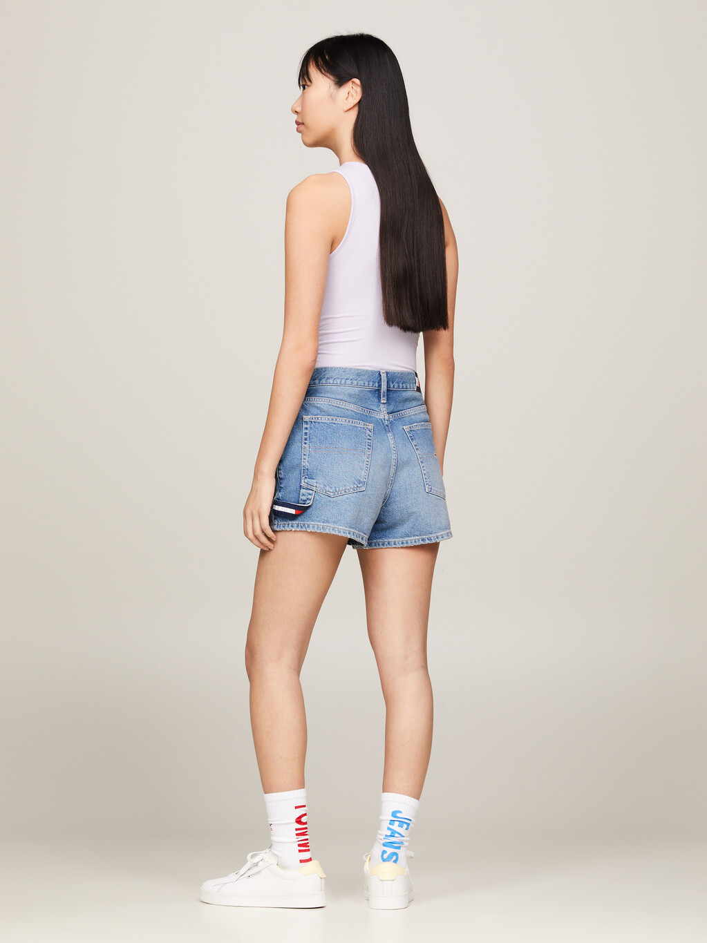 Denim Mini Carpenter Skirt, Denim Light, hi-res