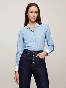 Asia Fit Ivy Stripe Shirt, Ivy Stp/ Vessel Blue, hi-res