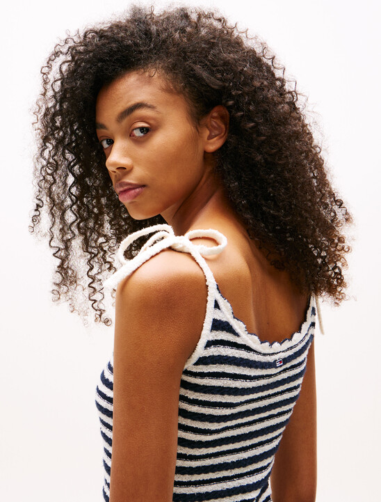 Breton Stripe Mini Slim Knit Dress