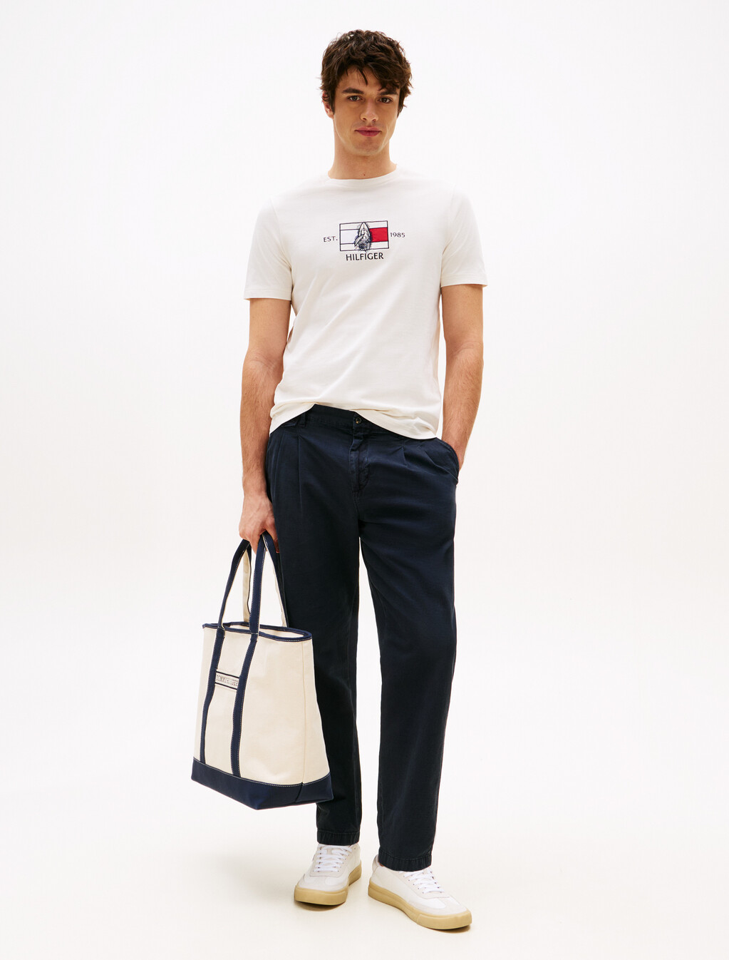 Logo Graphic Crew-Neck T-Shirt, Ivory Petal, hi-res
