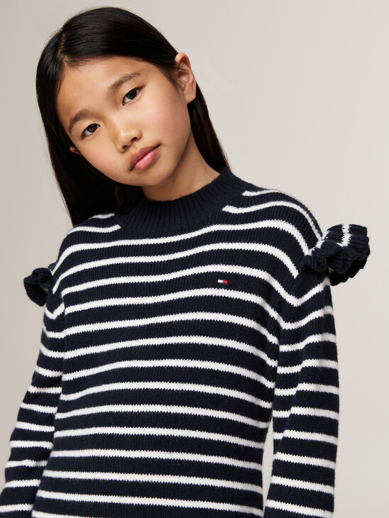 Breton Stripe Knit Skater Dress